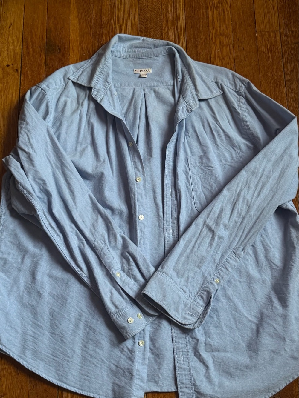 Merona Light Blue Long-Sleeve Men's Dress Shirt